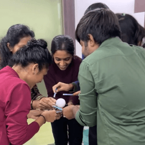 Employees enjoying Fun Friday activities